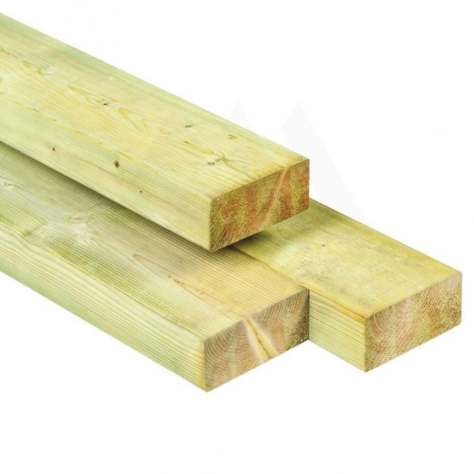 Vuren geschaafd 50x125mm C18, hoge druk geïmpregneerd