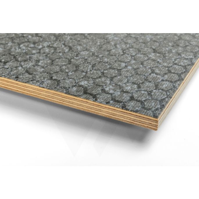 9mm berken betonplex SALT&PEPPER honingraat antislip  - 185x295cm