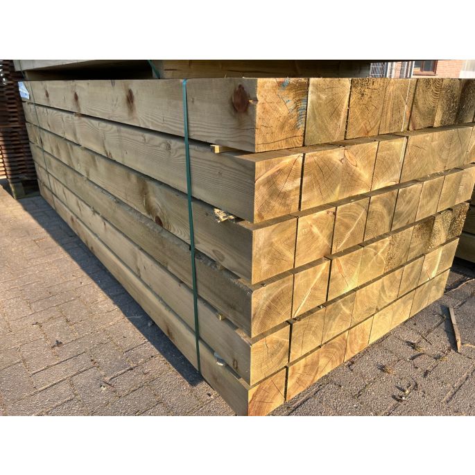 (A-keus) PAK A 48 STUKS vuren geïmpregneerde palen 150x150x3000mm