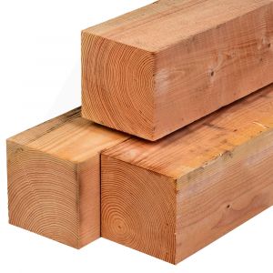 Douglas palen vers bezaagd, onbehandeld 200x200mm