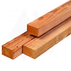 Lariks/Douglas balk vers gezaagd, onbehandeld 45x75mm