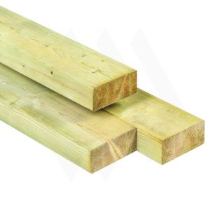 Vuren geschaafd 50x125mm C18, hoge druk geïmpregneerd