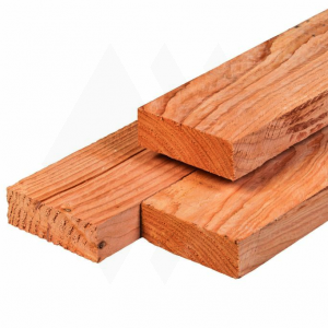 Lariks/Douglas balk vers gezaagd, onbehandeld 50x100mm