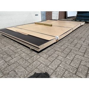 PAK A 10 STUKS 9mm FORTODECK berken betonplex donkerbruin antislip geweven 185x305cm