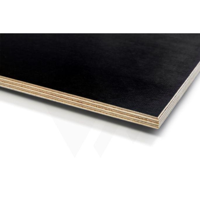 9mm berken betonplex zwart glad - 250x125cm